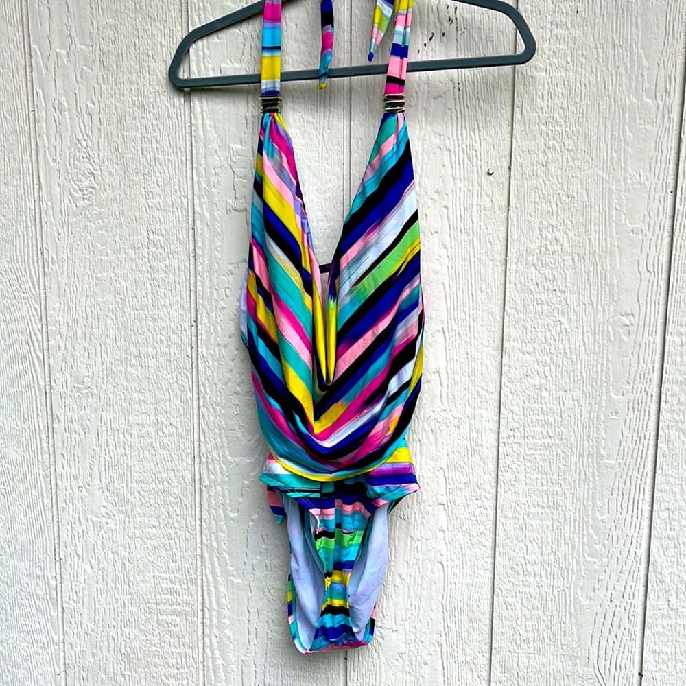 NWOT Bar III Rainbow Stripe Monokini